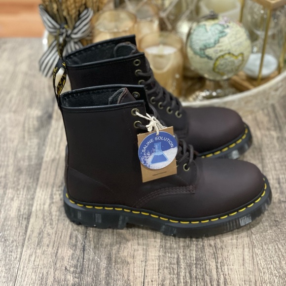 Dr. Martens 1460 Snowplow Cocoa Brown Leather Boots - Picture 6 of 16